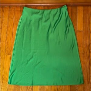 J. Crew Green Knee-Length A-Line Slip Skirt for Casual Wear